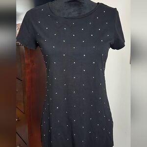 Old Navy Black Short Sleeve Tee with Studded Design Size Medium